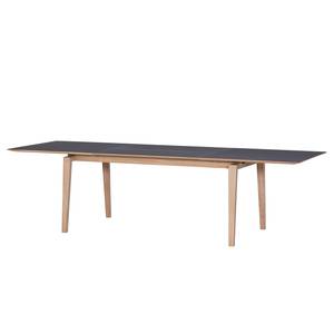 Table extensible Morten Partiellement en chêne massif - Anthracite / Chêne