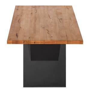 Eettafel Norrdal II massief eikenhout/ijzer - 180x90cm