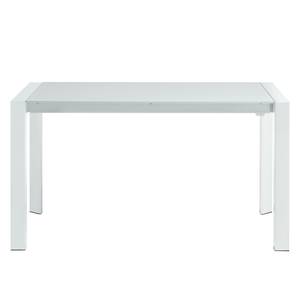Table extensible Osidda Verre / Acier - Blanc - 140 x 90 cm