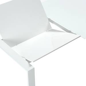 Table extensible Osidda Verre / Acier - Blanc - 140 x 90 cm