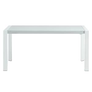 Table extensible Osidda Verre / Acier - Blanc - 160 x 90 cm