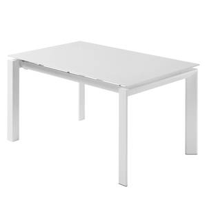 Table extensible Pattada Verre / Acier - Blanc