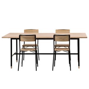 Table Peeri Marron - Bois manufacturé - Métal - 200 x 75 x 95 cm