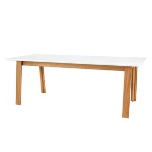 Table extensible Profil Partiellement en chêne massif - Chêne / Blanc