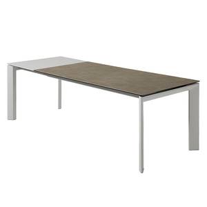 Table Retie I Céramique / Acier - Gris vieilli	 - Largeur : 140 cm - Gris lumineux