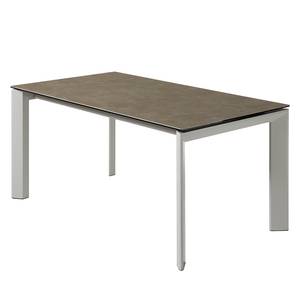 Table Retie I Céramique / Acier - Gris vieilli	 - Largeur : 160 cm - Gris lumineux