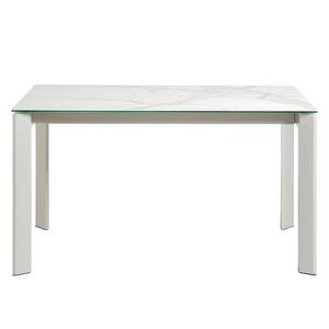 Table Retie I Marbre / Acier - Marbre blanc - Largeur : 160 cm - Gris lumineux