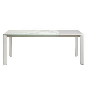 Table Retie I Marbre / Acier - Marbre blanc - Largeur : 160 cm - Gris lumineux