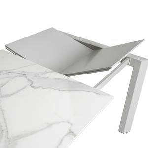 Table Retie I Marbre / Acier - Marbre blanc - Largeur : 160 cm - Gris lumineux