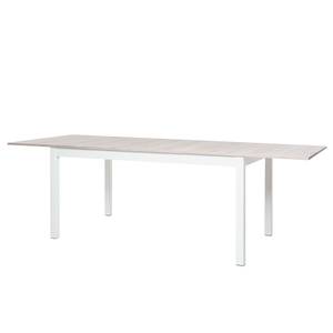 Eettafel Salme (verlengbaar) deels massief grenenhout - Sorrento eikenhouten look/Wit