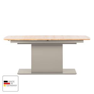 Table Solano Chêne noueux / Gris platine - Avec rallonge centrale et plateaux insérés