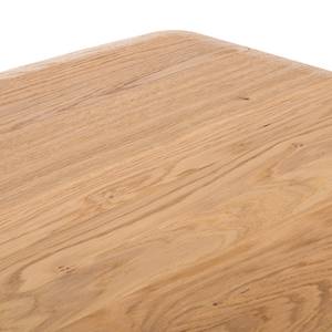 Table Solano Chêne noueux / Blanc - Avec rallonge centrale et plateaux insérés