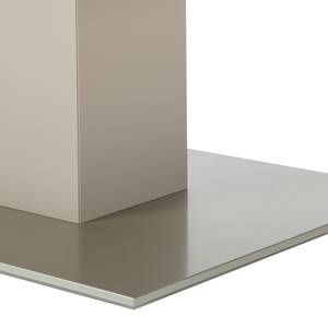 Table Solano Noyer / Gris platine - Avec rallonge centrale et plateaux insérés