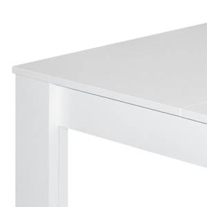 Eettafel Fairford (met uitschuiffunctie) Mat wit - 120 x 80 cm