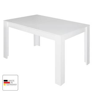 Eettafel Fairford (met uitschuiffunctie) Mat wit - 120 x 80 cm