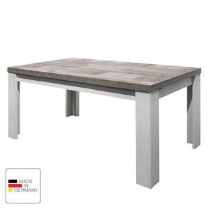 Esstisch Southold (mit Ausziehfunktion) Braun - Weiß - Holzwerkstoff - 160 x 76 x 90 cm