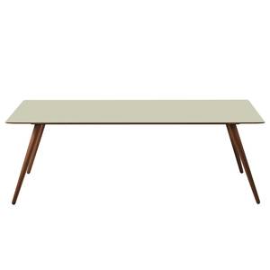 Table Stave II Partiellement en bois massif - Beige vert / Noyer - Largeur : 170 cm - Marron