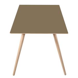 Table Stave II Partiellement en bois massif - Taupe / Chêne clair - Largeur : 170 cm - Chêne clair