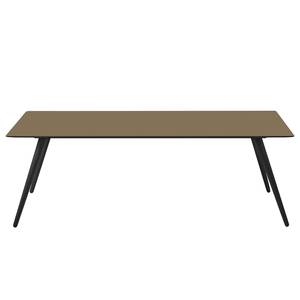 Eettafel Stave II deels massief - Taupe/Eikenhout zwart - Breedte: 170 cm - Zwart