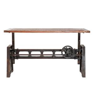 Eettafel Steamboat oud hout ijzer/bruin/zwart