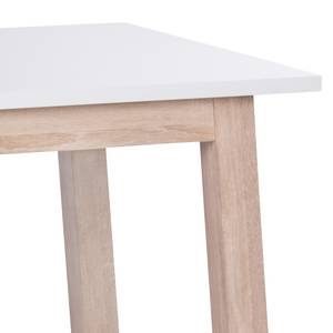 Table extensible Storberg Blanc mat / Imitation chêne Sonoma