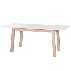 Table extensible Storberg Blanc matt / Imitation chêne Sonoma