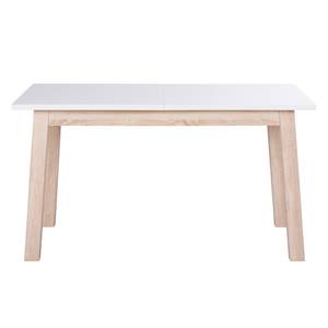 Table extensible Storberg Blanc matt / Imitation chêne Sonoma