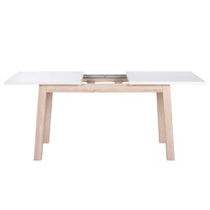 Table extensible Storberg Blanc mat / Imitation chêne Sonoma