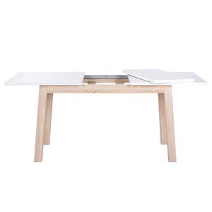 Table extensible Storberg Blanc matt / Imitation chêne Sonoma