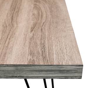 Tavolo da pranzo Strut Parzialmente in legno massello di paulonia - Quercia bianco decapato / Nero