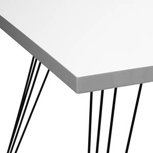 Table Strut Paulownia partiellement massif - Blanc / Noir