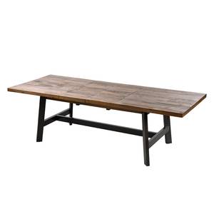 Eettafel TAMATI met verlengfunctie oud pijnboomhout/metaal - pijnboomhout/grijs