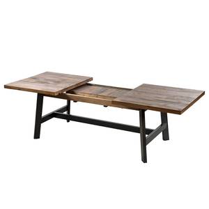 Eettafel TAMATI met verlengfunctie oud pijnboomhout/metaal - pijnboomhout/grijs