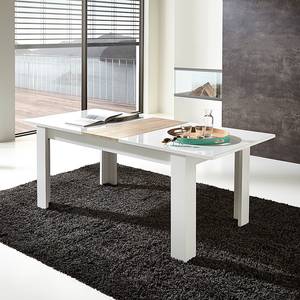 Table extensible Theta Blanc / Imitation chêne de Sonoma