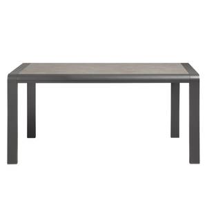 Table Torria I Céramique / Aluminium - Marron - 160 x 90 cm