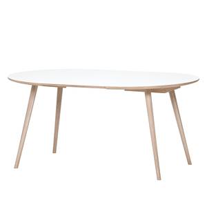 Table extensible Vitus Chêne partiellement massif - Blanc / Chêne