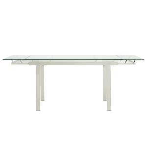 Table extensible Zinola Verre / Métal - Blanc suédois