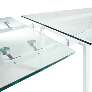 Table extensible Zinola Verre / Métal - Blanc