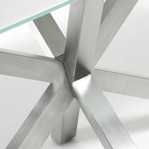 Table Zuccarello I Céramique / Acier - Blanc / Gris