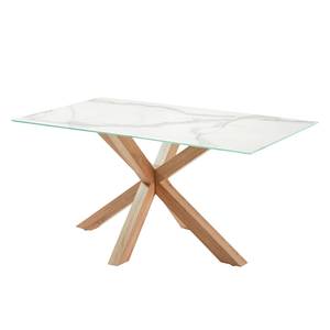 Table Zuccarello II Céramique / Acier - Blanc / Gris