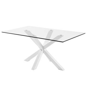 Table Zuccarello IV Verre / Acier - Blanc