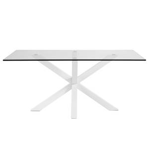 Table Zuccarello IV Verre / Acier - Blanc