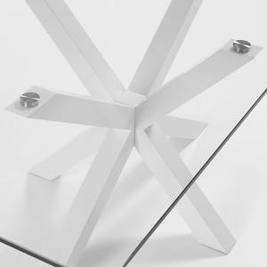 Table Zuccarello IV Verre / Acier - Blanc