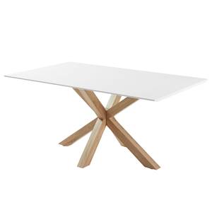 Table Zuccarello III Blanc / Imitation chêne Sonoma