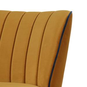 Fauteuil Melina Microfibre - Bleu - Jaune moutarde