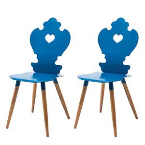 Eetkamerstoelen Adelheid (2-delige set) ijzer - Blauw