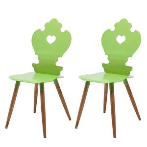 Chaises Adelheid (lot de 2) Fer - Bleu - Vert