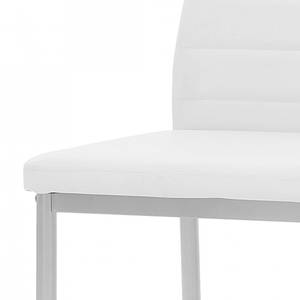 Fauteuils Alice Springs (lot de 4) Cuir synthétique blanc