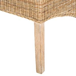 Sedia da pranzo Bali I (set di 2) Rattan - Sabbia / Acacia naturale - Sabbia