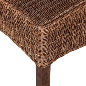 Esszimmerstuhl Bali II (2er-Set) Rattan Natur / Akazie massiv